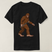 Bigfoot speelt Clarinet Music Musicicicicicien Fun T-shirt (Design voorkant)