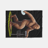 Bigfoot speelt discgolf, grappige discgolfer spele fleece deken (Voorkant (Horizontaal))