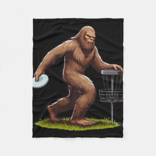 Bigfoot speelt discgolf, grappige discgolfer spele fleece deken (Voorkant)