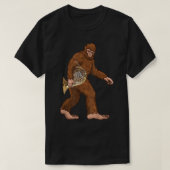 Bigfoot speelt Franse muzikant van Horn Player T-shirt (Design voorkant)
