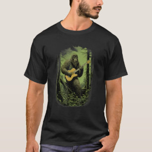 Bigfoot speelt gitaar of elektrische gitaar Sasqua T-shirt