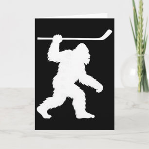 Bigfoot speelt hockey Grappige Sasquatch sporten  Kaart