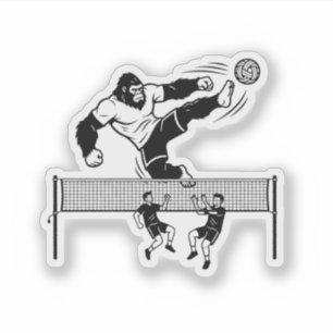 Bigfoot speelt Sepak Takraw Sticker