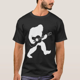 Bigfoot spelen akoestische gitaar t-shirt