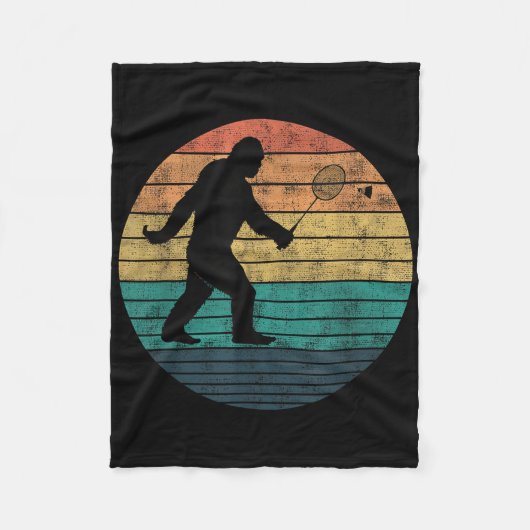 Bigfoot spelen Badminton Shuttle Funny Badminton Fleece Deken (Voorkant)