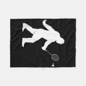 Bigfoot spelen Badminton Shuttle Funny Badminton Fleece Deken (Voorkant (Horizontaal))