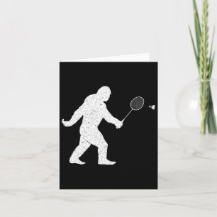 Bigfoot spelen Badminton Shuttle Funny Badminton Kaart