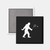 Bigfoot spelen Badminton Shuttle Funny Badminton Magneet (Voorkant / Achterkant)