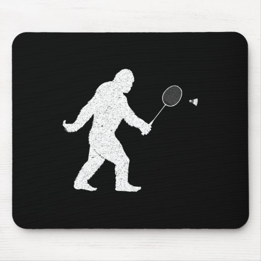 Bigfoot spelen Badminton Shuttle Funny Badminton Muismat (Voorkant)
