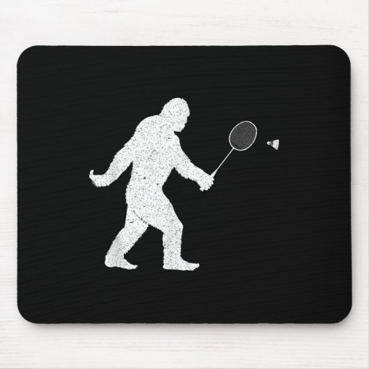 Bigfoot spelen Badminton Shuttle Funny Badminton Muismat (Voorkant)