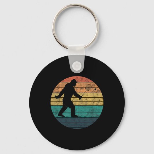 Bigfoot spelen Badminton Shuttle Funny Badminton Sleutelhanger (Voorkant)