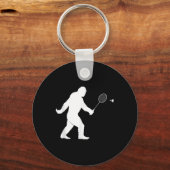 Bigfoot spelen Badminton Shuttle Funny Badminton Sleutelhanger (Voorkant)