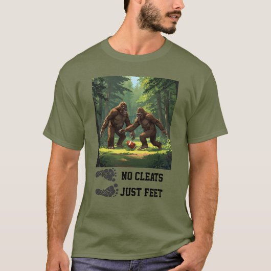 Bigfoot spelen football T-Shirt (Voorkant)