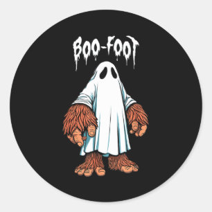 Bigfoot spookpak halloween boo-foot sasquatch ronde sticker