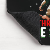 Bigfoot Squatching door de sneeuw Santa Hat Xmas Muismat (Hoek)