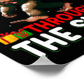 Bigfoot Squatching door de sneeuw Santa Hat Xmas Poster (Hoek)