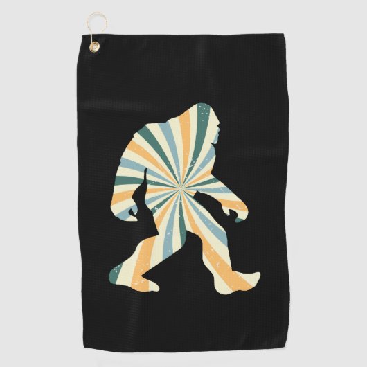 Bigfoot Squatchy Retro jaren 90 stijl Golfhanddoek (Voorkant)