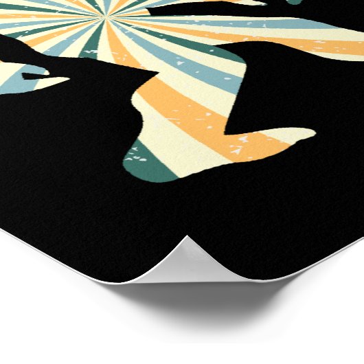 Bigfoot Squatchy Retro jaren 90 stijl Poster (Hoek)