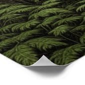 Bigfoot staand in Trees AI art Poster (Hoek)