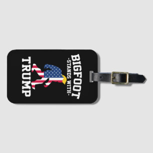 Bigfoot staat met Trump 2024 verkiezingen Bagagelabel