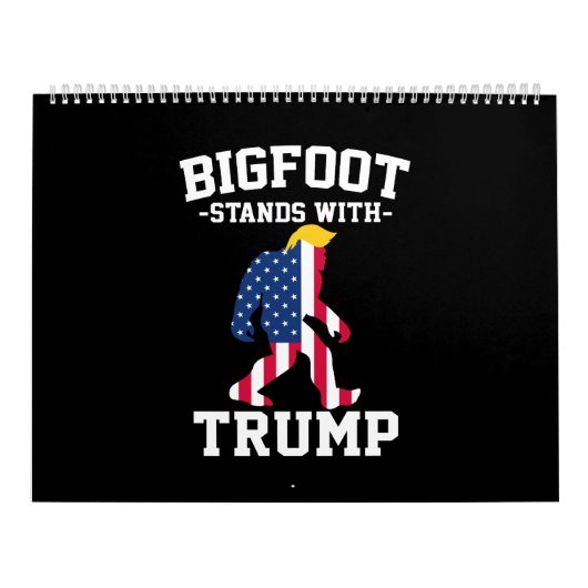 Bigfoot staat met Trump 2024 verkiezingen Kalender (Hoes)