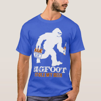 bigfoot stal mijn biersasquatch yeti camping outdo t-shirt