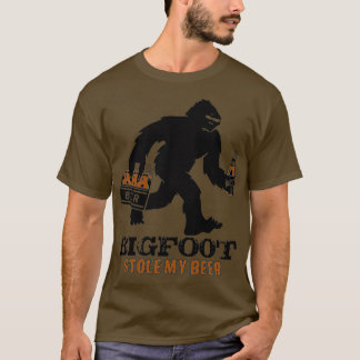 bigfoot stal mijn biersasquatch yeti camping outdo t-shirt