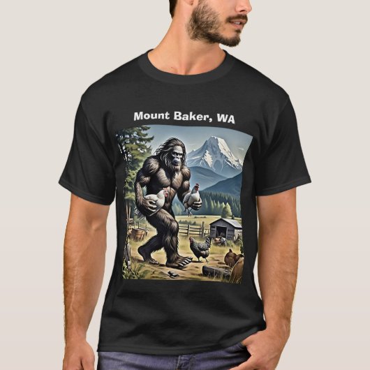 Bigfoot steelt kippen t-shirt (Voorkant)