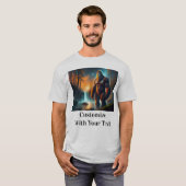 Bigfoot Sterrennacht Bossen Moon T-shirt (Voorkant volledig)