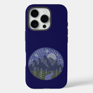 Bigfoot Sterrennacht Wandeling Cryptid Volkskuns iPhone 16 Pro Hoesje