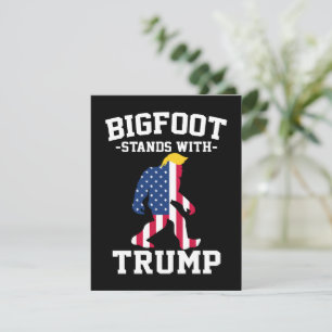 Bigfoot steunt Trump 2024 Verkiezingen Bedankkaart