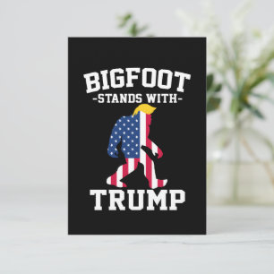 Bigfoot steunt Trump 2024 Verkiezingen Bedankkaart