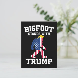 Bigfoot steunt Trump 2024 Verkiezingen Briefkaart