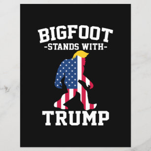 Bigfoot steunt Trump 2024 Verkiezingen Flyer