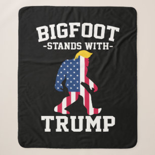 Bigfoot steunt Trump 2024 Verkiezingen Sherpa Deken