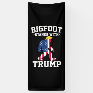 Bigfoot steunt Trump 2024 Verkiezingen Spandoek