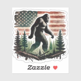 Bigfoot Sticker - Amerikaanse vlag patriot