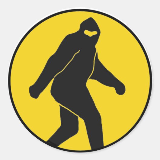 Bigfoot Sticker (Geel) (Voorkant)