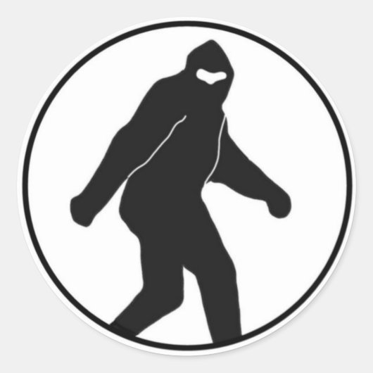 Bigfoot Sticker (rond) Classic (Voorkant)