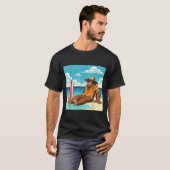 Bigfoot strand surfboard t-shirt (Voorkant volledig)