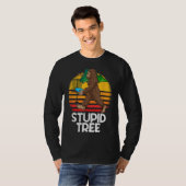 Bigfoot Stupid Tree Funny Disk Golf T-shirt (Voorkant volledig)