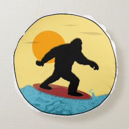 bigfoot surfen hawaiiaans  rond kussen