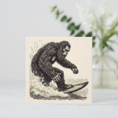 Bigfoot surfen kaart (Staand voorkant)