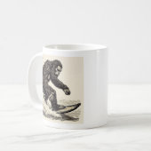 Bigfoot surfen koffiemok (Voorkant links)