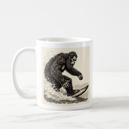 Bigfoot surfen koffiemok (Links)