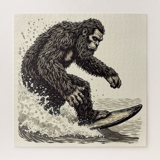 Bigfoot surfen legpuzzel (Verticaal)