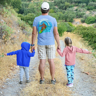 Bigfoot surfen op de golven leuk Sasquatch  T-shirt