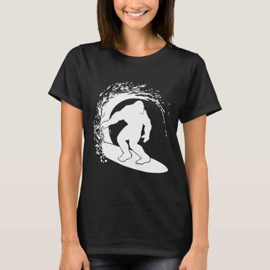 Bigfoot surfen t-shirt (Voorkant)