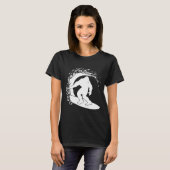 Bigfoot surfen t-shirt (Voorkant volledig)