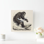 Bigfoot surfen vierkante klok (Huis)